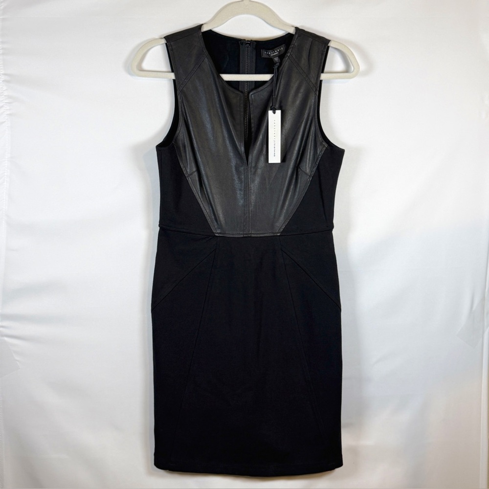 Sanctuary Leather Little Black Dress - Picture 2 of 3